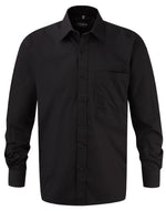 Russell Collection Men'S Long Sleeve Classic Pure Cotton Poplin Shirt