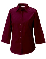 Russell Collection Ladies' 3/4 Sleeve Fitted Stretch Shirt