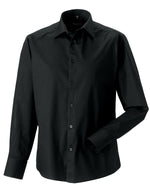 Russell Collection Men'S Long Sleeve Fitted Stretch Shirt