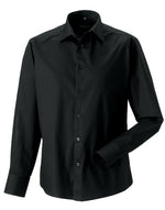 Russell Collection Men'S Long Sleeve Fitted Stretch Shirt