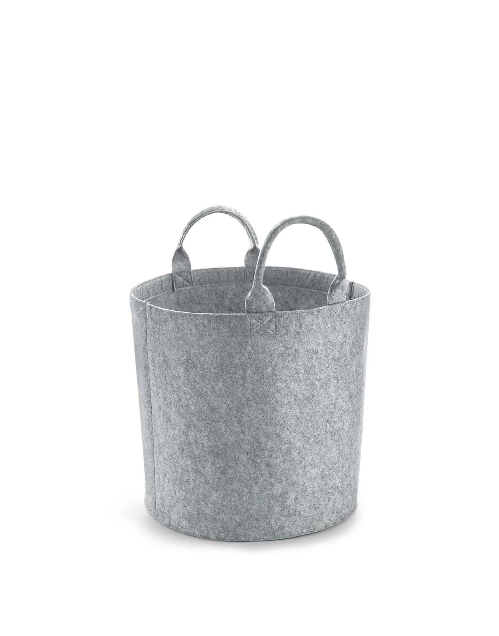 Detail of the rivet securing the handle to the body of the Bagbase Felt Trug.