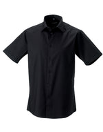 Russell Collection Men'S Short Sleeve Fitted Stretch Shirt - thumbnail 3