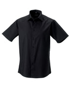 Russell Collection Men'S Short Sleeve Fitted Stretch Shirt