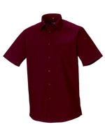 Russell Collection Men'S Short Sleeve Fitted Stretch Shirt - thumbnail 5