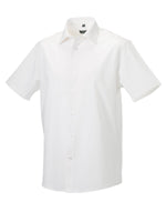 Russell Collection Men'S Short Sleeve Fitted Stretch Shirt