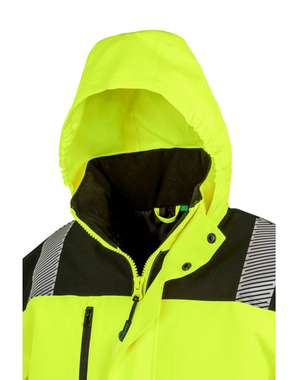 Result Safeguard Recycled Extreme Tech Printable Softshell Coat - Fluorescent Yellow/Black