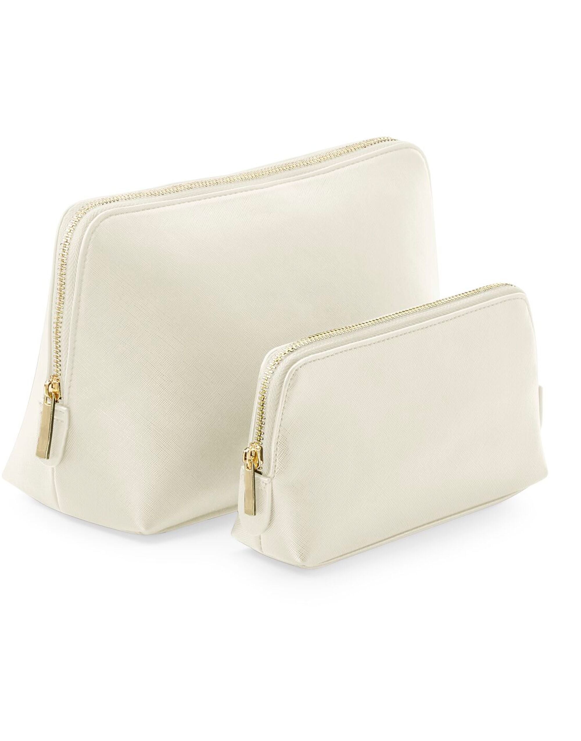 Side view of the white Boutique Accessory Case, highlighting its elegant proportions.