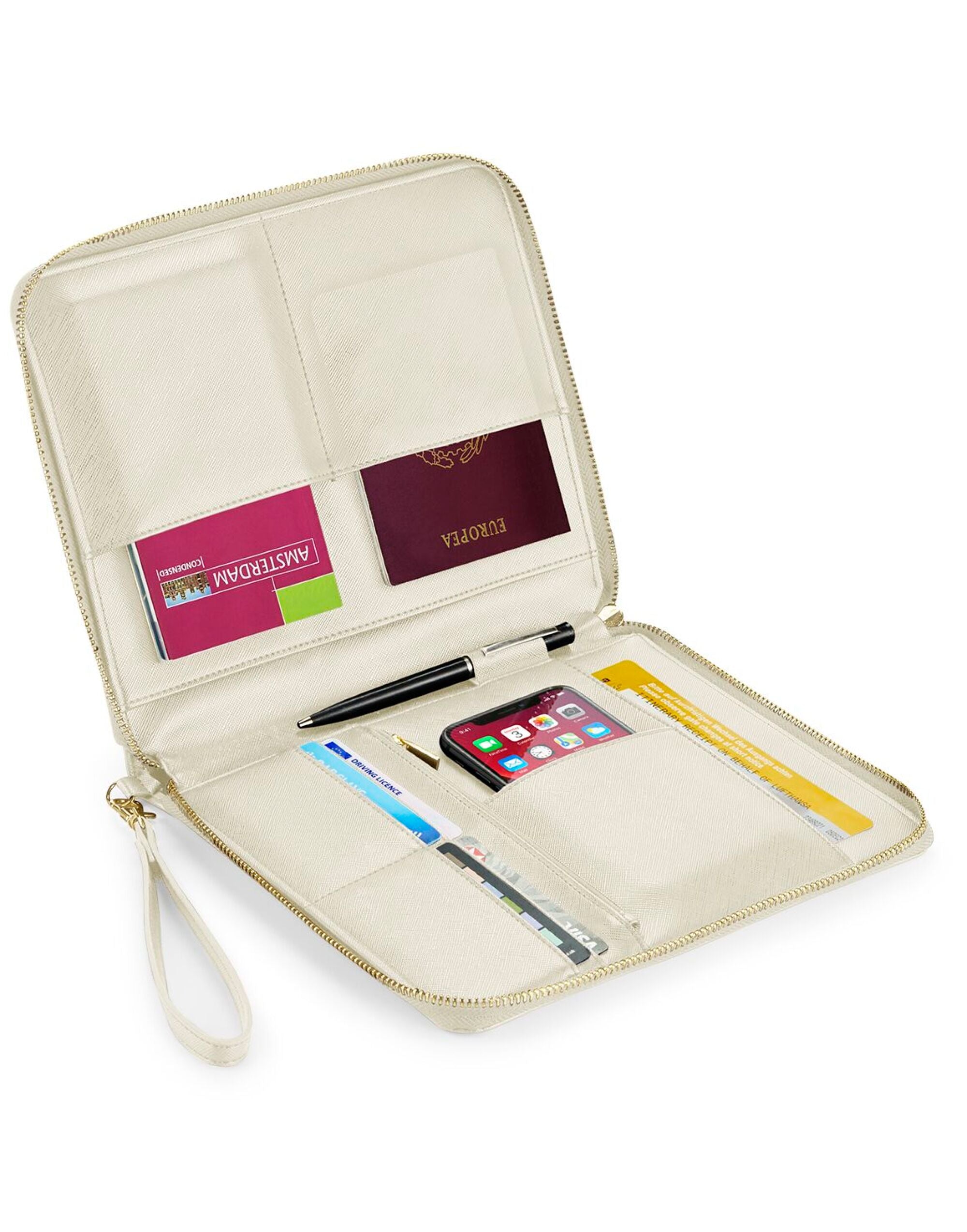 Organizador de tecnología Bagbase Boutique color crudo - Vista trasera.
