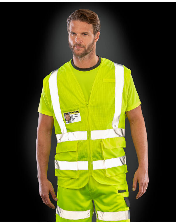 Result Safeguard Executive Cool Mesh Safety Vest - Fluoresent Orange