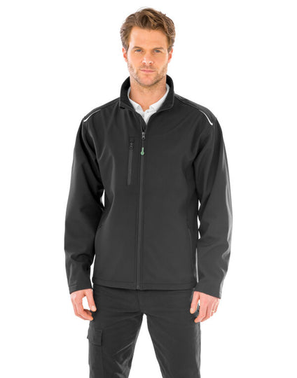 Result Recycled Recycled 3-Layer Printable Softshell Jacket - Black