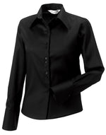 Russell Collection Ladies' Long Sleeve Ultimate Non-Iron Shirt - Black