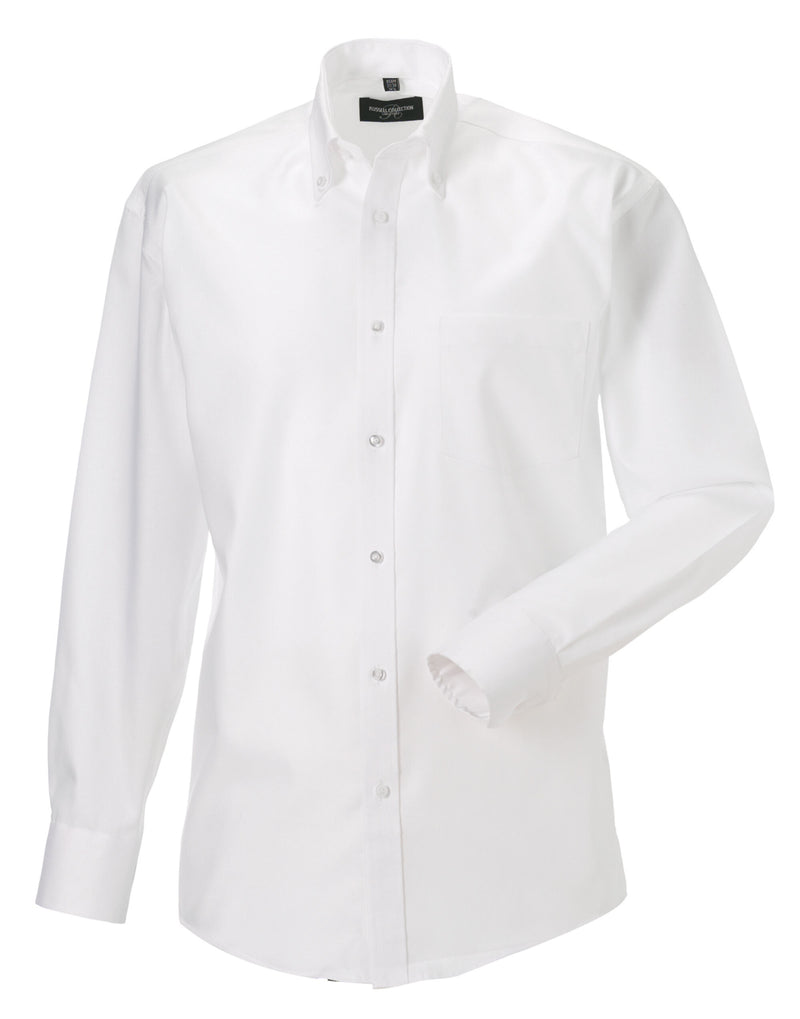 Russell Collection Men'S Long Sleeve Ultimate Non-Iron Shirt - White