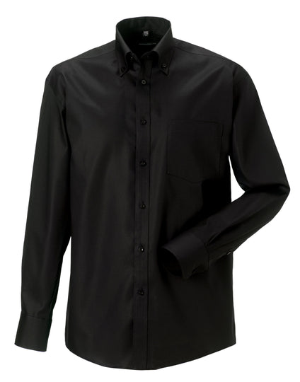 Russell Collection Men'S Long Sleeve Ultimate Non-Iron Shirt - Black