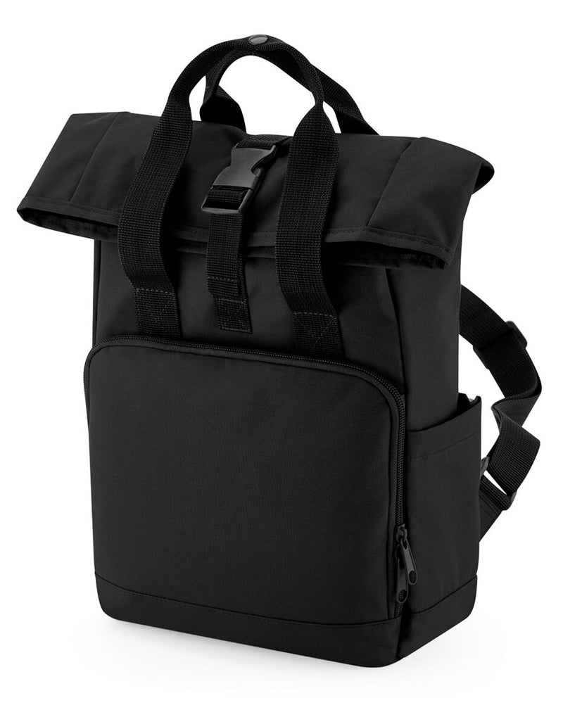 A black junior fashion backpack for school.