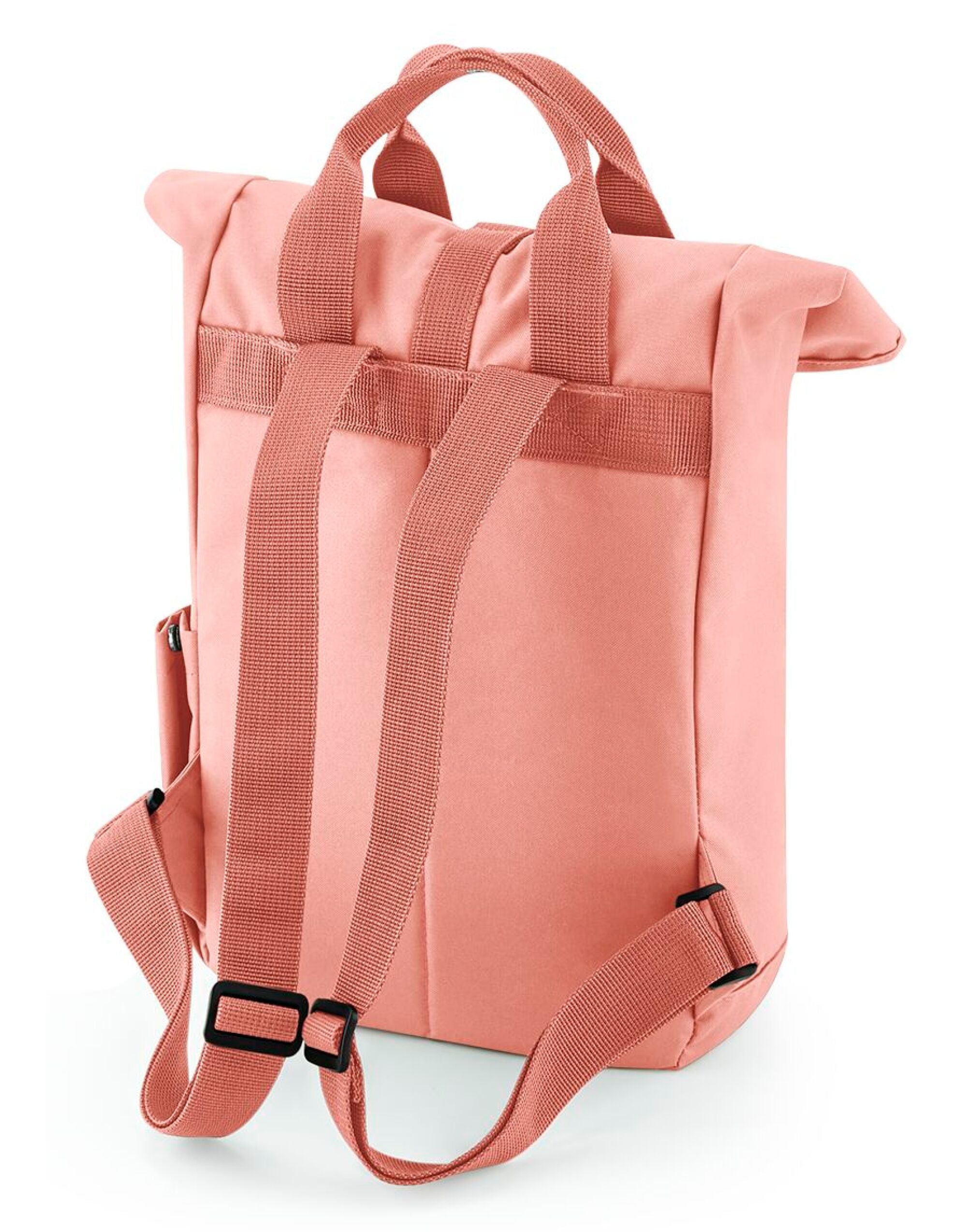 A classic salmon pink  camouflage junior fashion backpack.