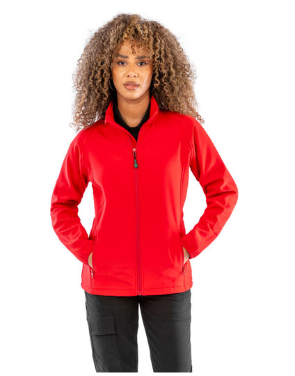 Result Recycled Ladies' Recycled 2-Layer Printable Softshell - Black