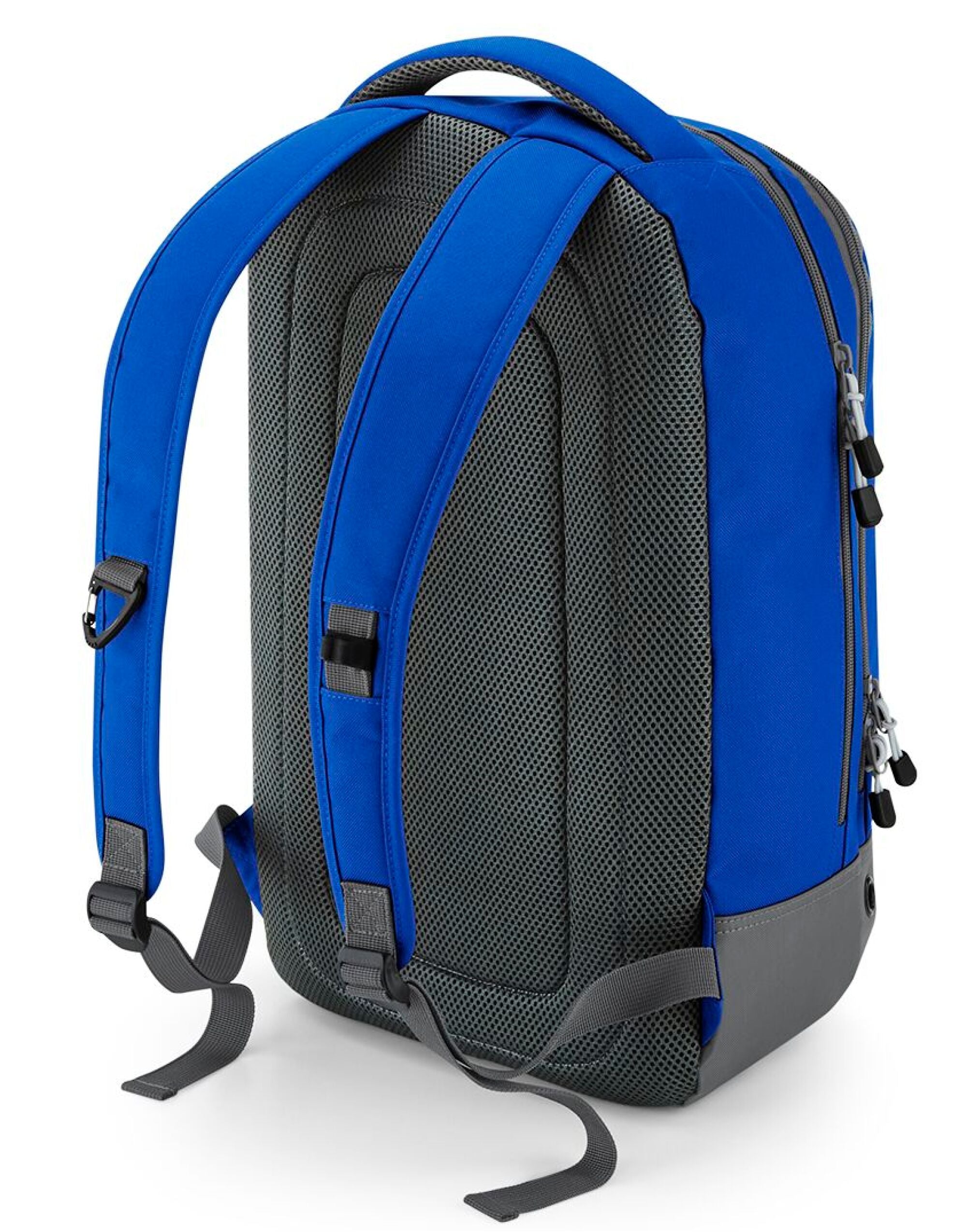 Close-up of the top zippered pocket on the Bagbase Athleisure Sports Backpack, ideal for valuables.