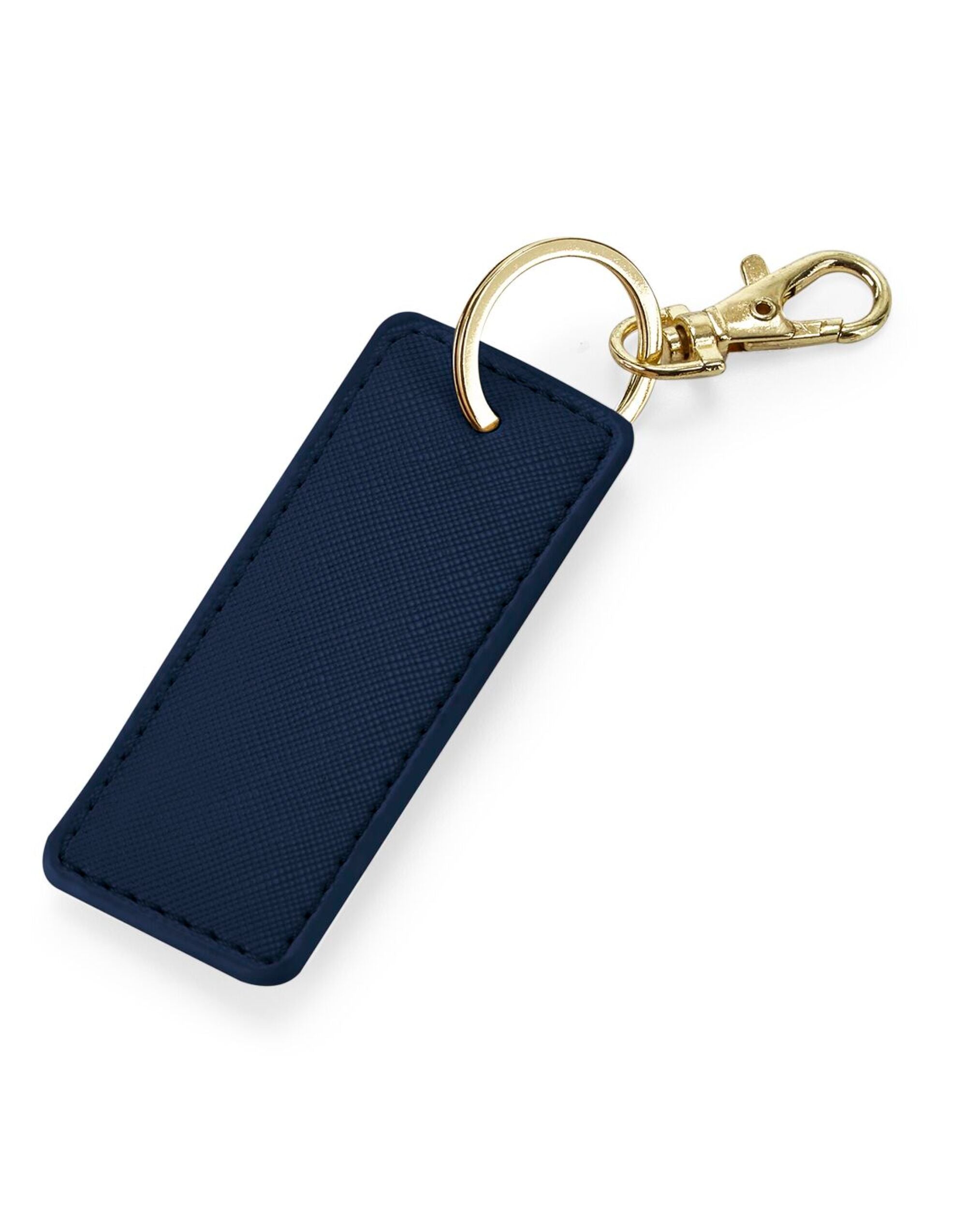 A light grey Bagbase Boutique Key Clip, showing the elegant keyring and clip attachment.