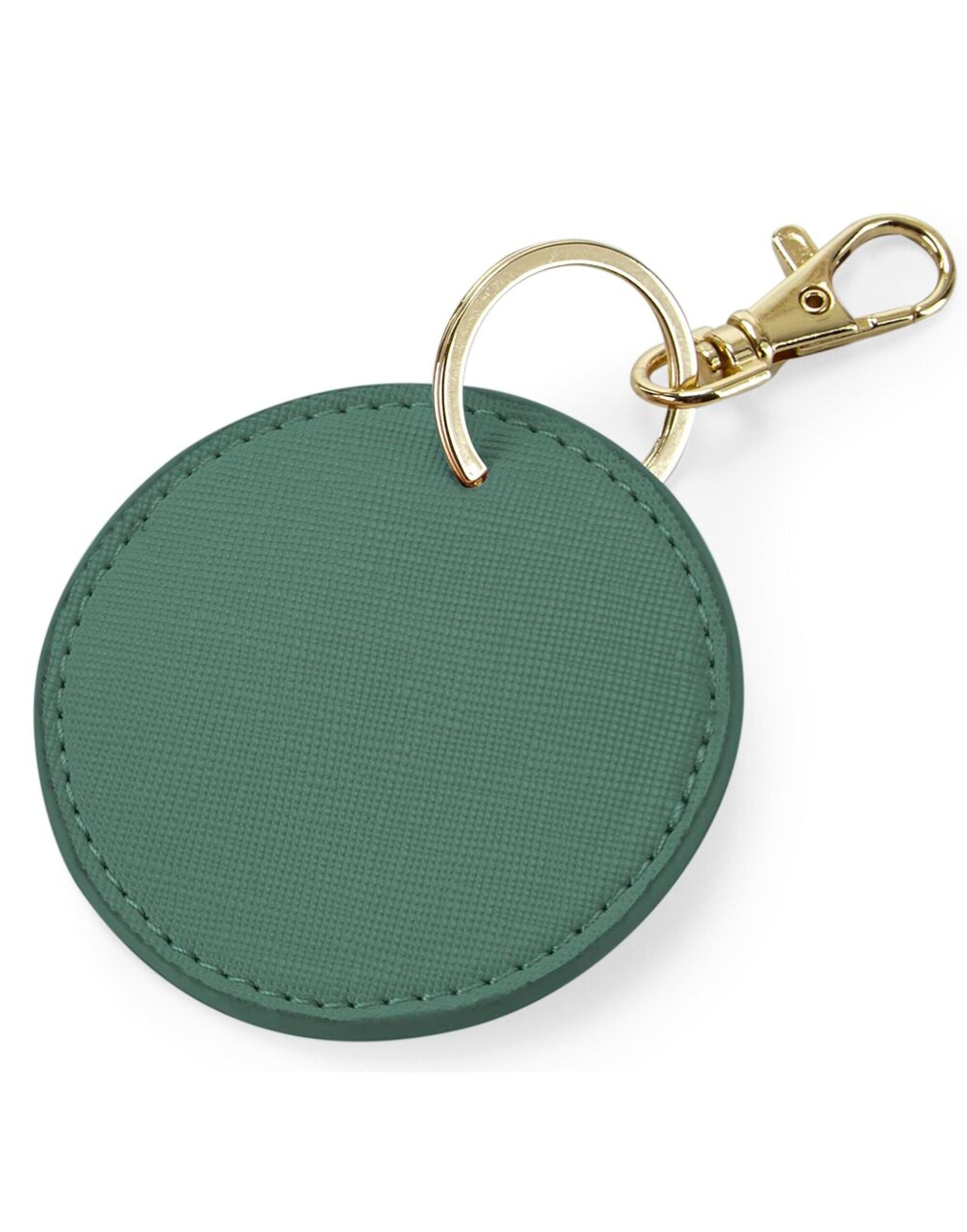 The soft pink circular key clip, a chic and modern accessory for any set of keys.