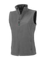 Result Recycled Ladies' Recycled 2-Layer Printable Softshell Bodywarmer - Workguard Grey