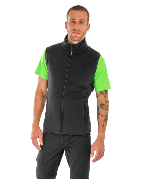 Result Recycled Recycled Unisex Fleece Polythermic Bodywarmer - Black