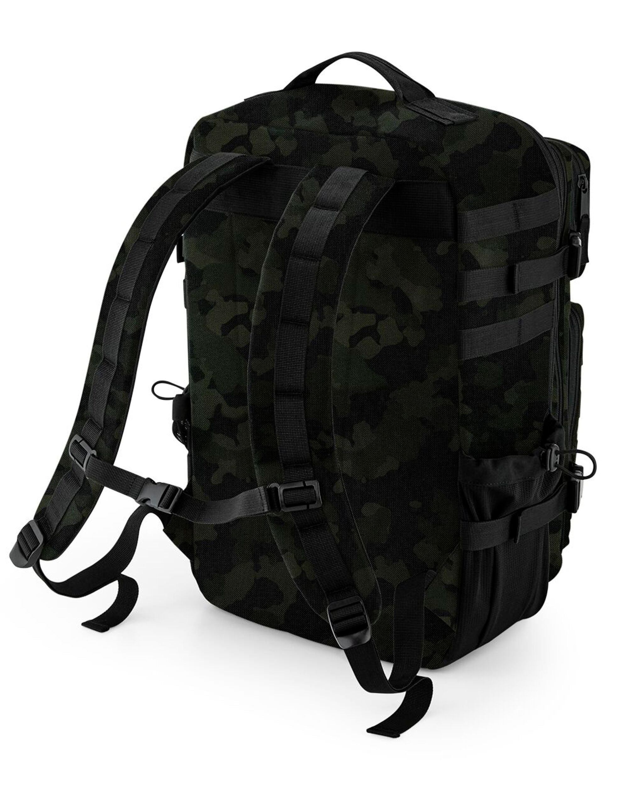 Side view of the slim matte PU cross-body bag.