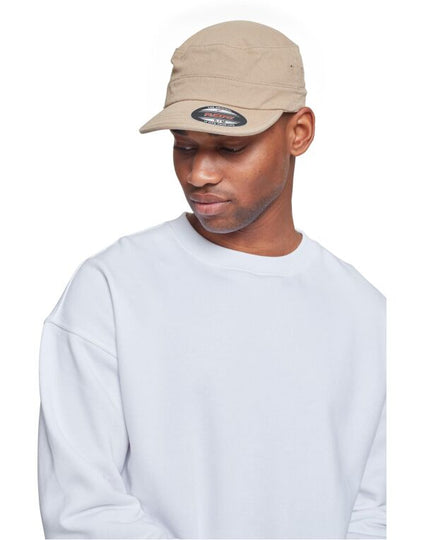 Flexfit 5 Panel Curved Classic Snapback - Beige