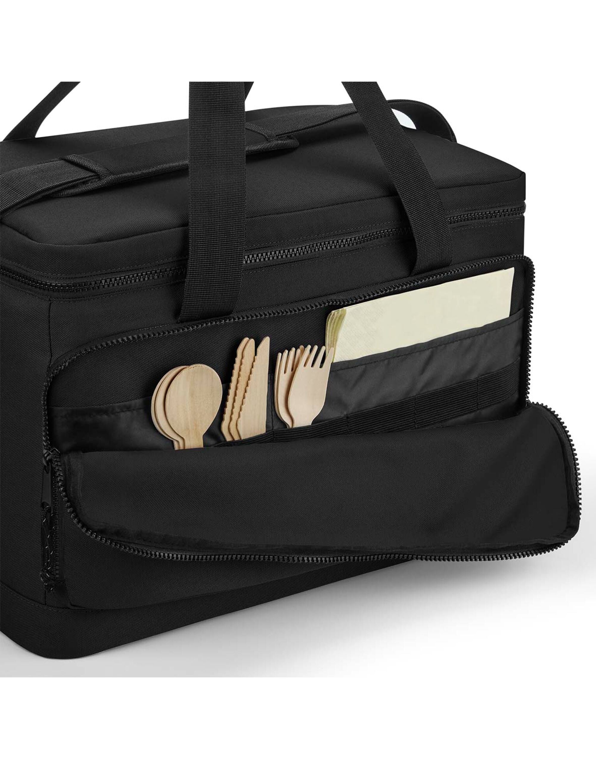 The rectangular Bagbase matte PU accessory pouch with a stylish zip closure, viewed from the front.