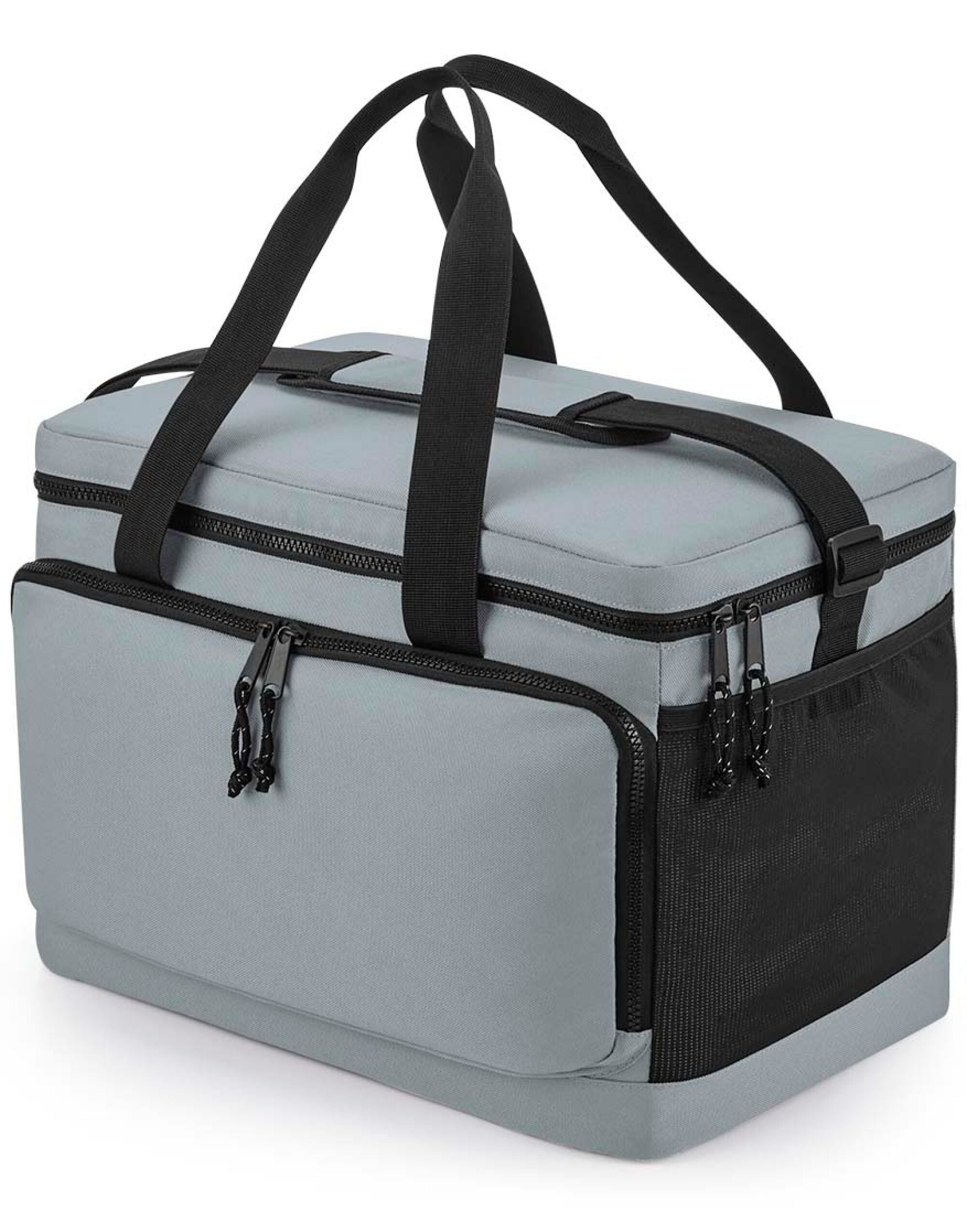 An open view of the Bagbase matte PU toiletry case, displaying its spacious interior and wipe-clean lining.