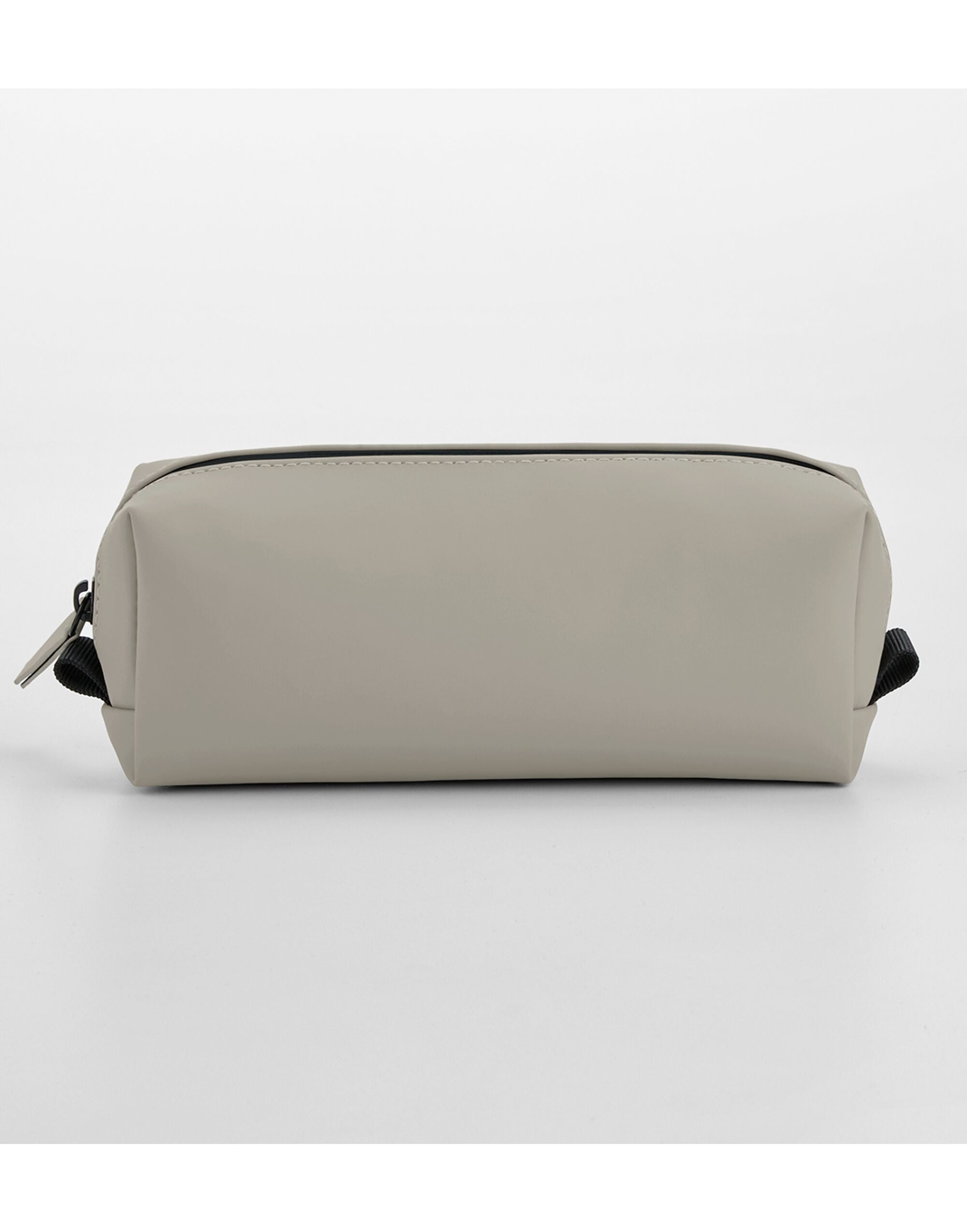 Grey matte PU mini accessory case, front view.