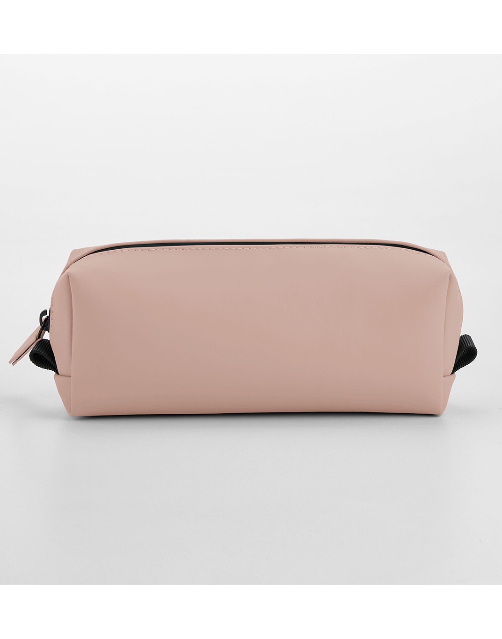 Angled view of the pink matte PU accessory case.