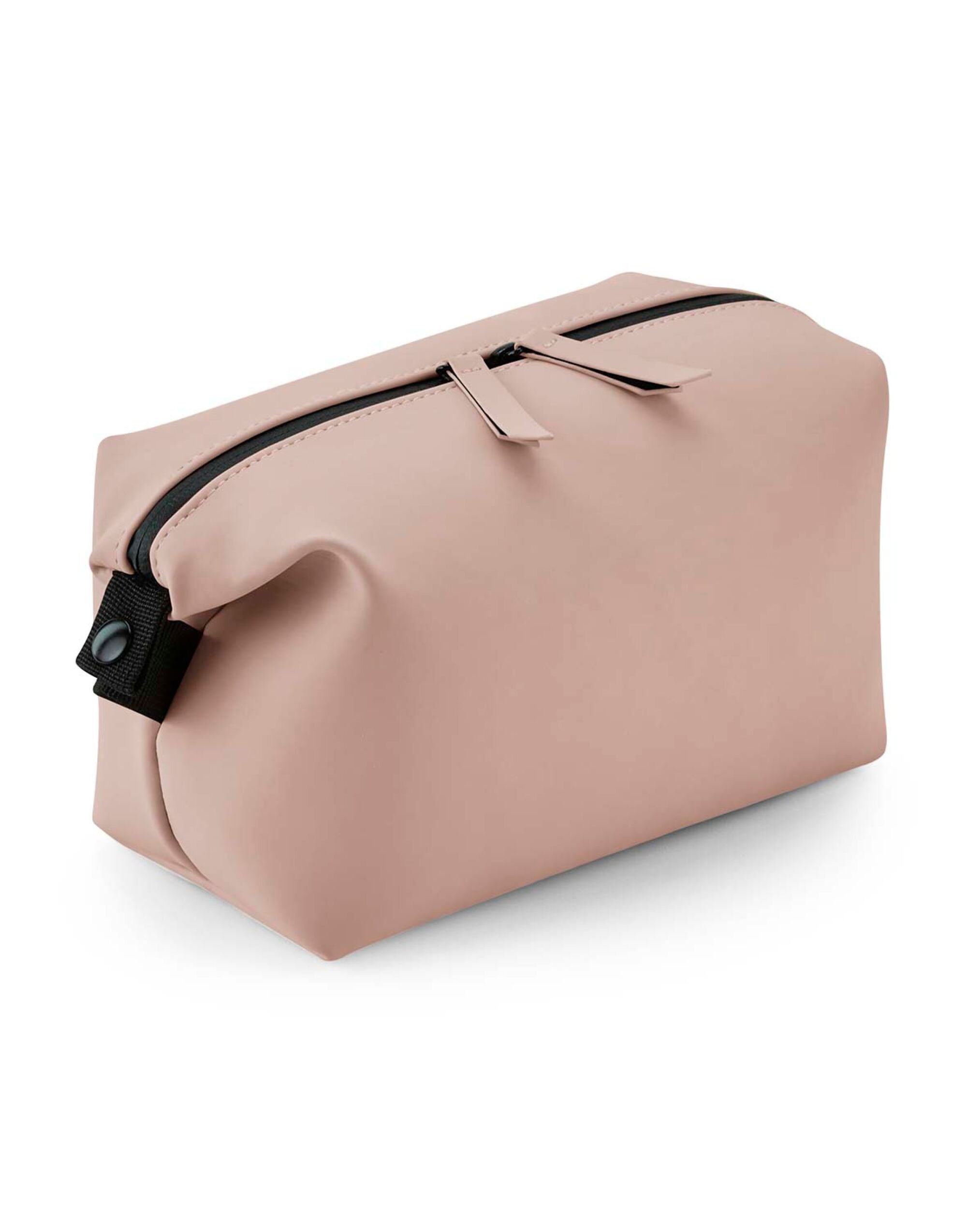 Angled view of the grey matte accessory pouch.