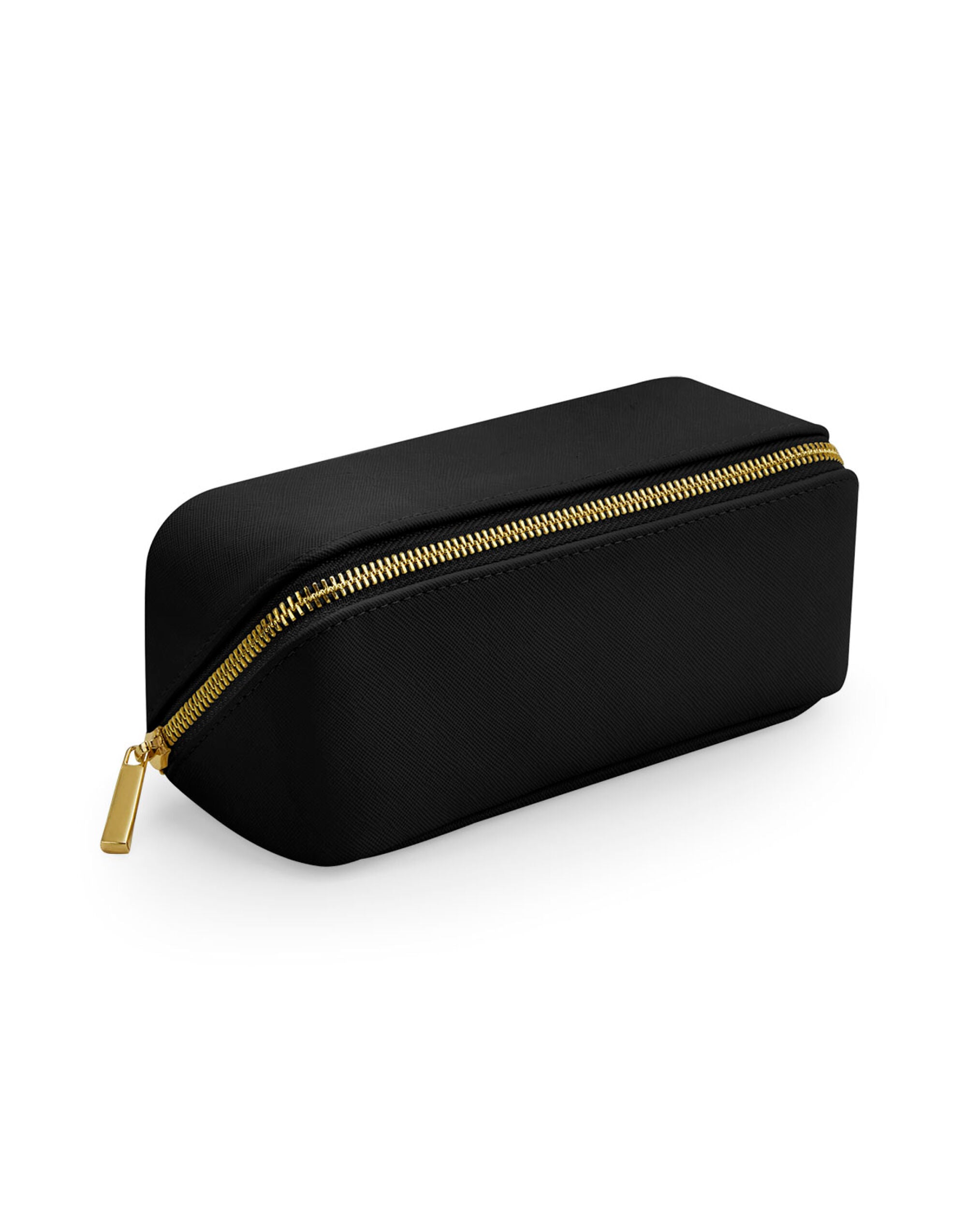 Mini estuche de accesorios plano abierto Bagbase Boutique en negro - Vista cerrada.