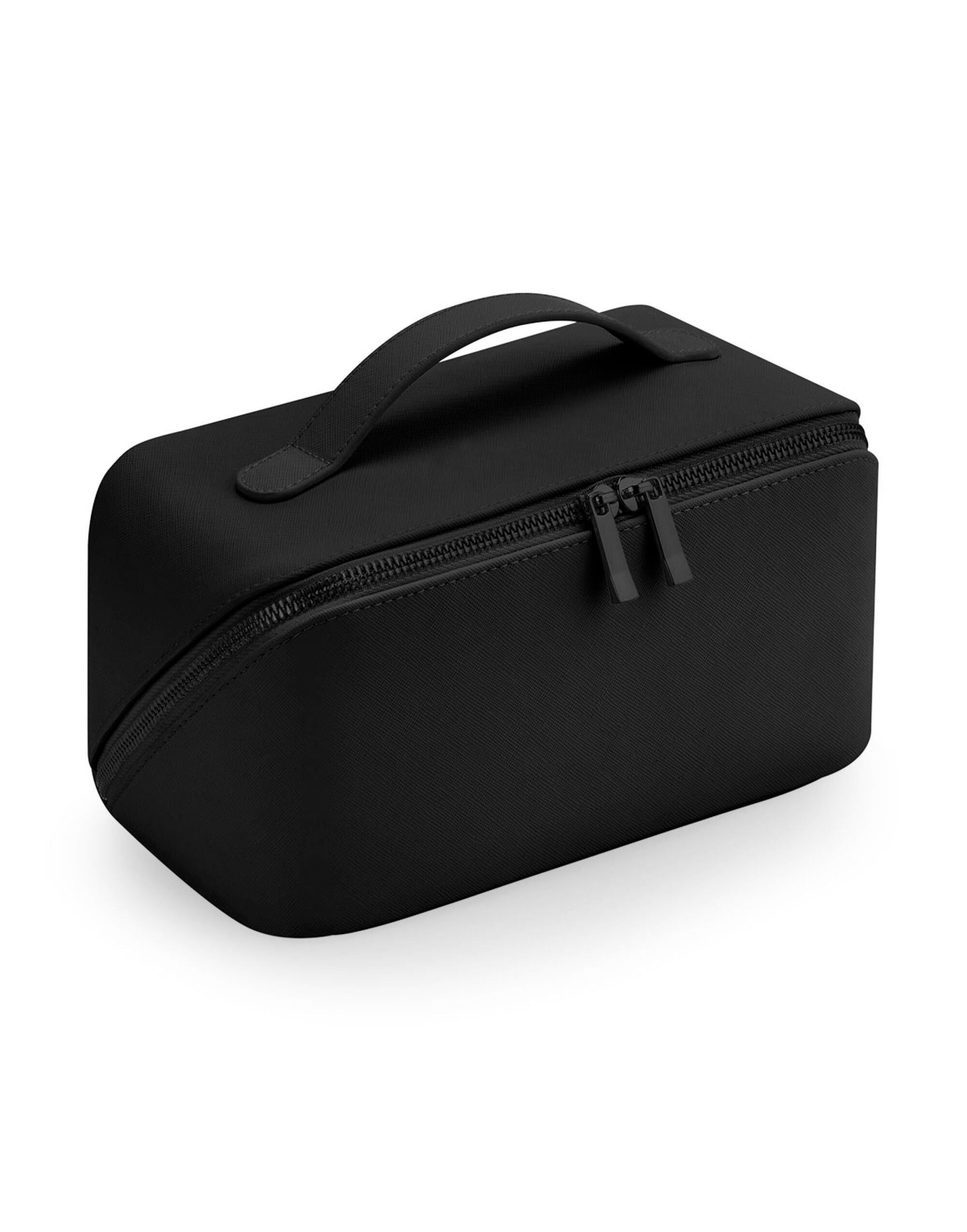 Top-down view of the Bagbase Boutique accessory case, detailing the high-shine gold metal zip and chic design.