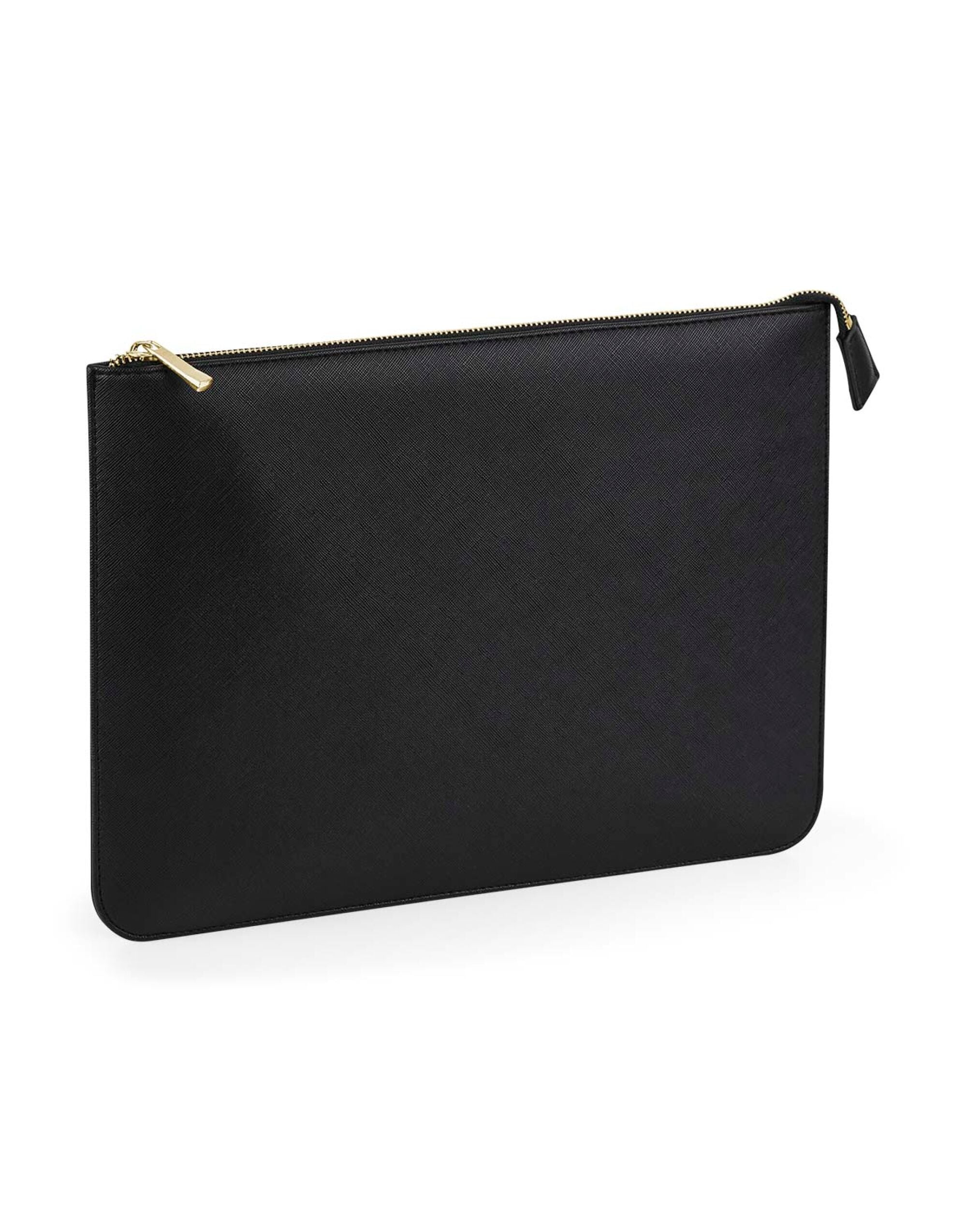 Black Bagbase boutique document slip with gold lettering.
