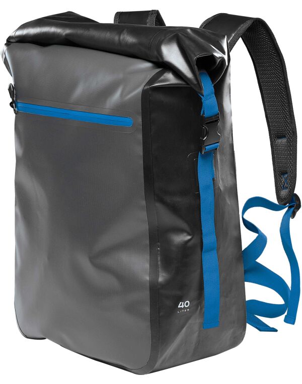 Stormtech Bags Kemano Backpack - Black/Graphite/Azureblue
