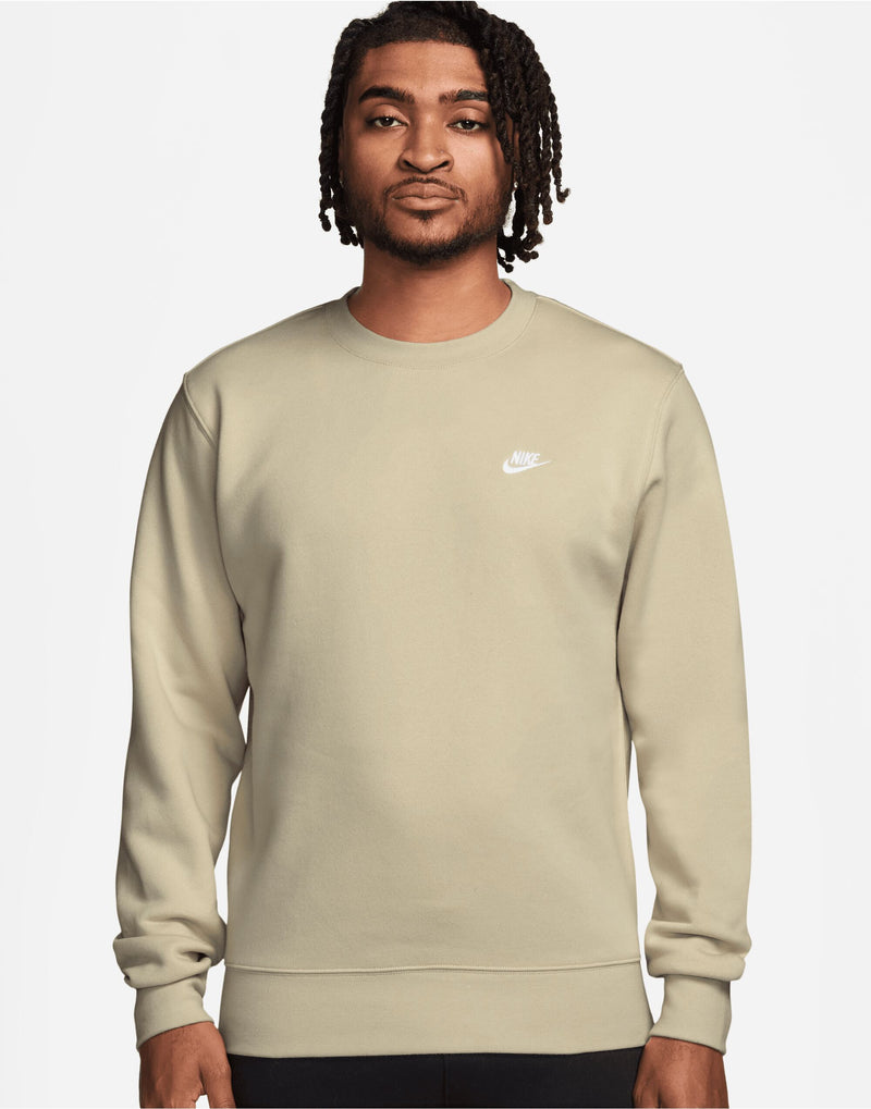 Nike Golf Club Fleece Crew - Light Khaki/White