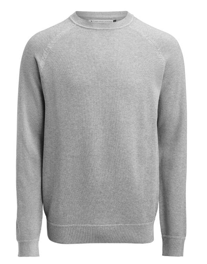 James Harvest Ashland Casual Knit Sweat - Grey Melange