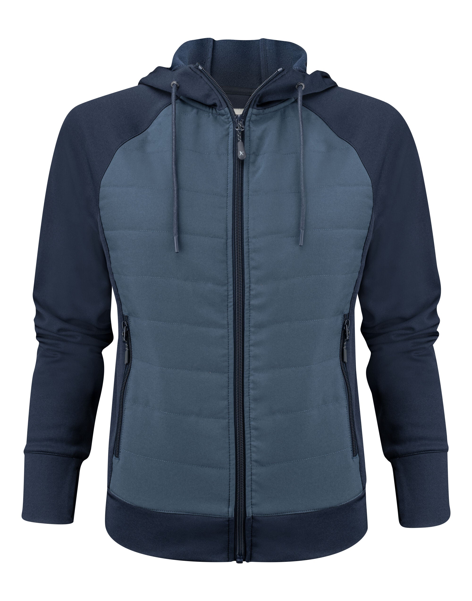 James Harvest Ladies Keyport Full Zip Hooded Hybrid Jacket