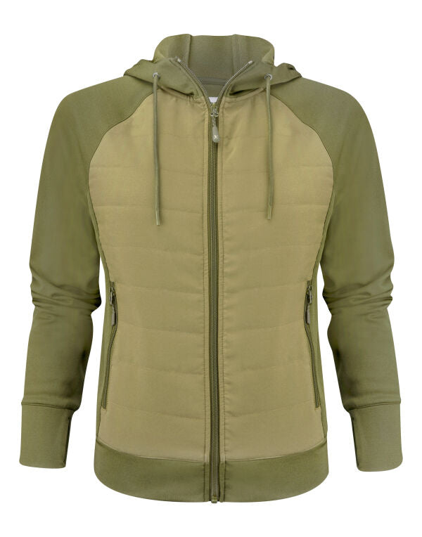 James Harvest Ladies Keyport Full Zip Hooded Hybrid Jacket