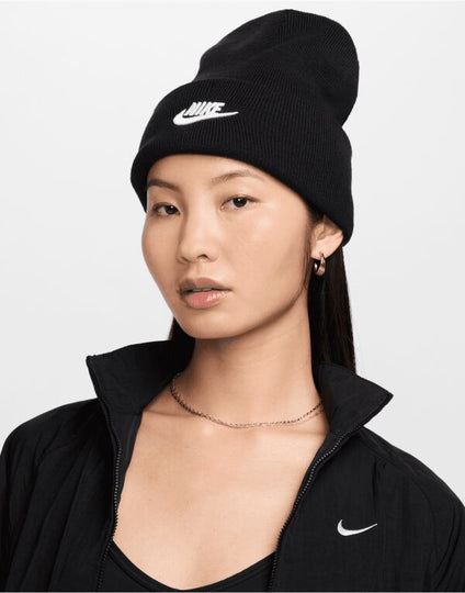 Nike Golf Futura Peak Beanie - Dark Grey Heather/White