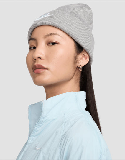 Nike Golf Futura Peak Beanie - Dark Grey Heather/White