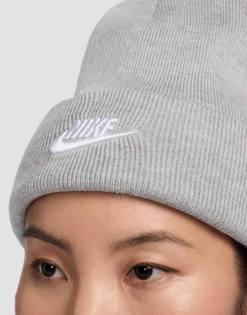 Nike Golf Futura Peak Beanie - Dark Grey Heather/White