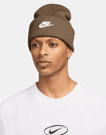 Nike Golf Futura Peak Beanie - Mosswood Brown/White