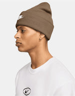 Nike Golf Futura Peak Beanie - Mosswood Brown/White