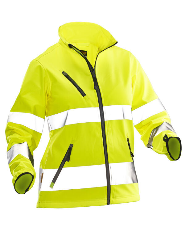 Jobman Women'S Softshell Jacket Hi-Vis - Yellow