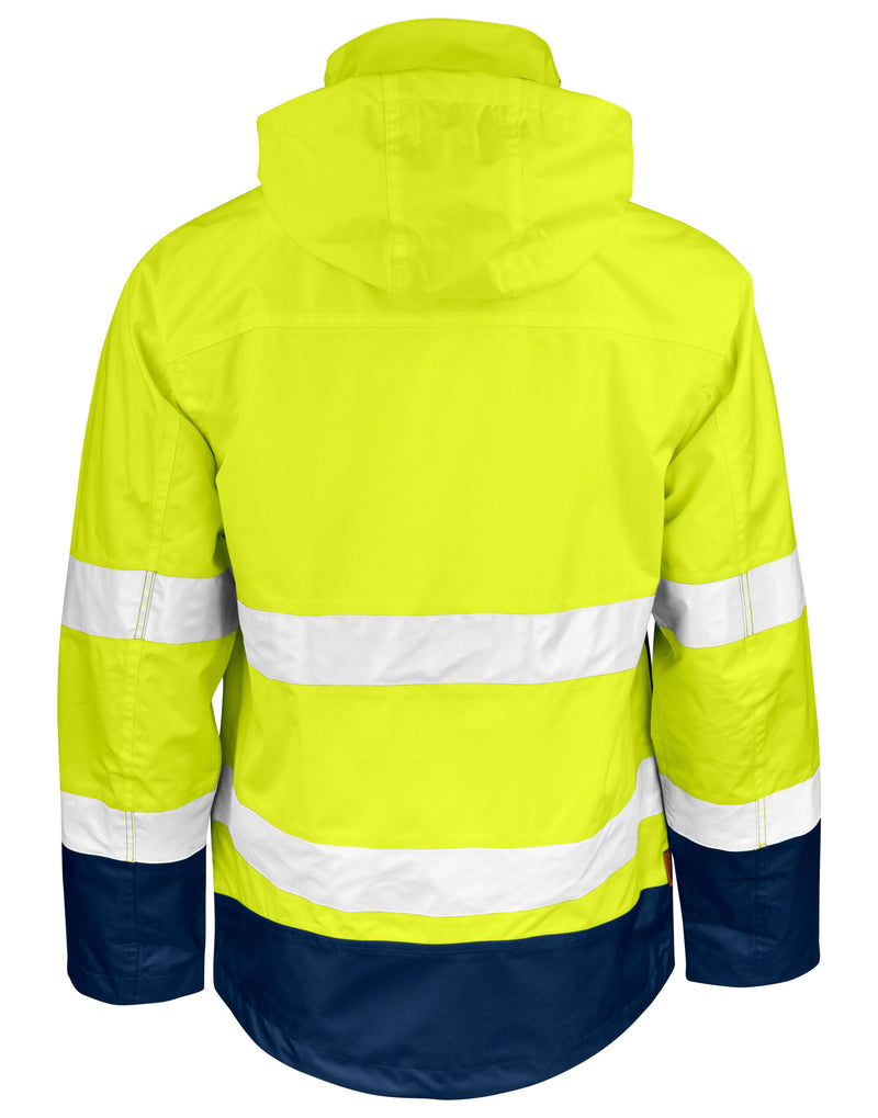 Jobman Shell Jacket Hi-Vis - Yellow/Navy