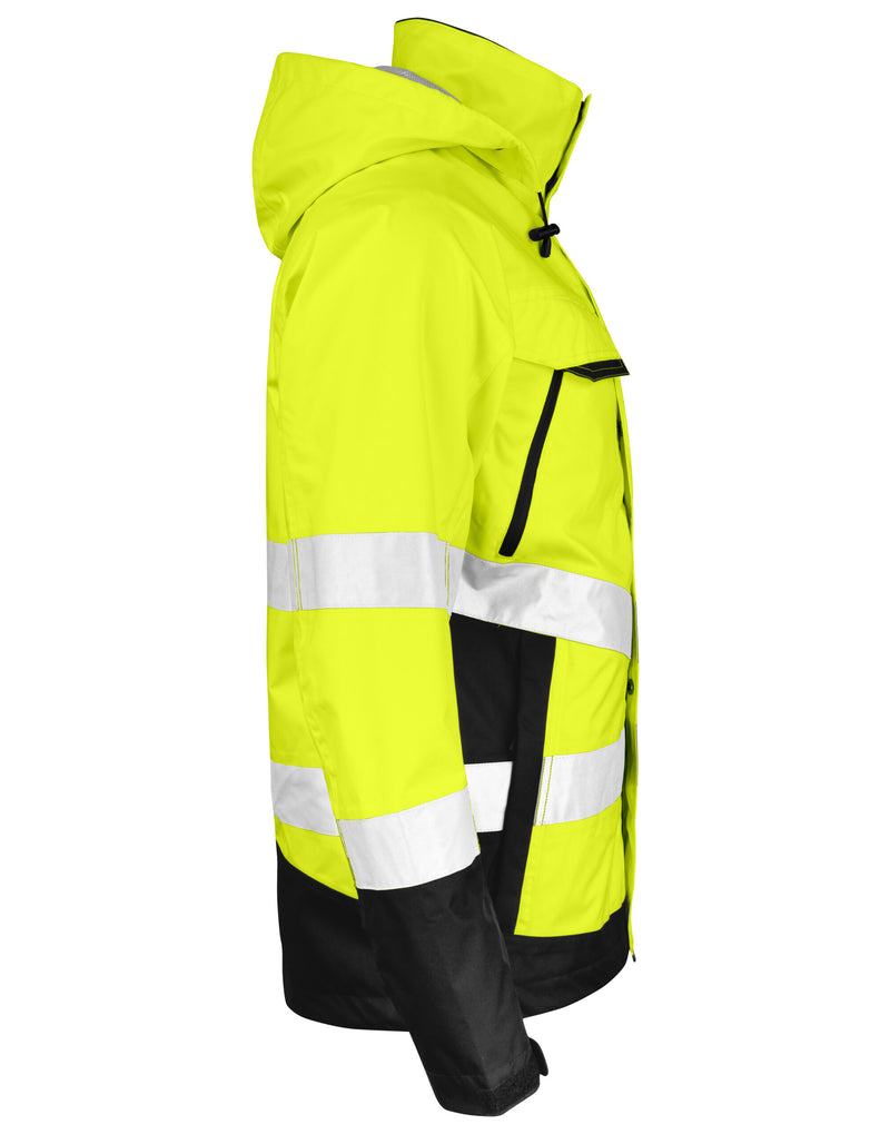 Jobman Shell Jacket Hi-Vis - Yellow/Black