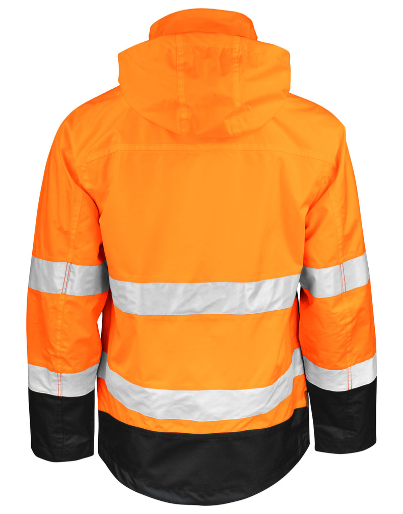 Jobman Shell Jacket Hi-Vis - Orange/Black