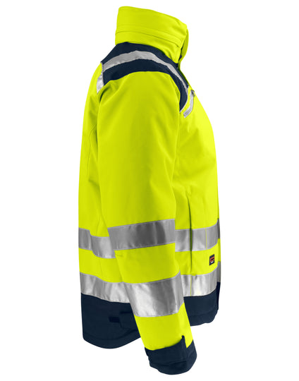 Jobman Winter Jacket Star Hi-Vis - Yellow/Navy